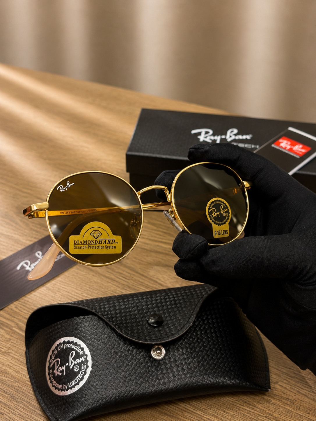 RayBan unisex sunglasses full set