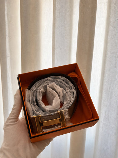 Hermès reversible leather belt for her
